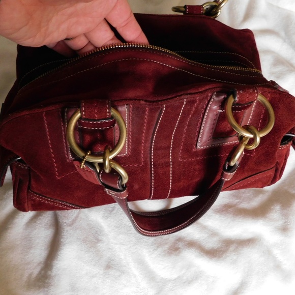 COACH Burgundy square/rectangle shoulder bag - Picture 5 of 6